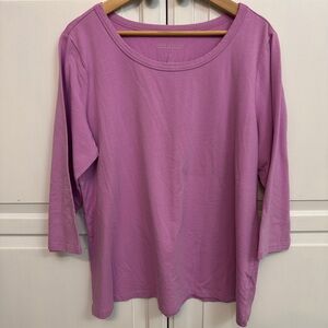 Susan Graver Lavender Long Sleeve Top. Casual basics size XL